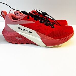 Salomon NEW SENSE RIDE 5 Sensi Fit US 11 Women’s Rose Fiery Red Vanilla Trails